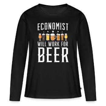 Ökonom Beruf Beruf Wirtschaft Lehrer Wirtschaft - Frauen Premium Bio Langarmshirt - Schwarz - Vorne - Julia (174cm)