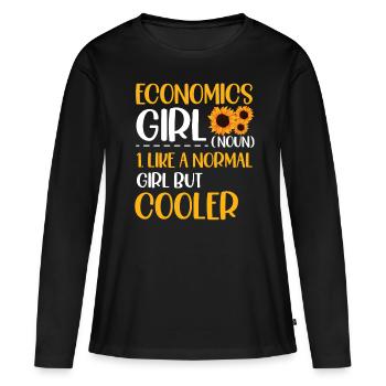 Ökonom Beruf Beruf Wirtschaft Lehrer Wirtschaft - Frauen Premium Bio Langarmshirt - Schwarz - Vorne - Julia (174cm)