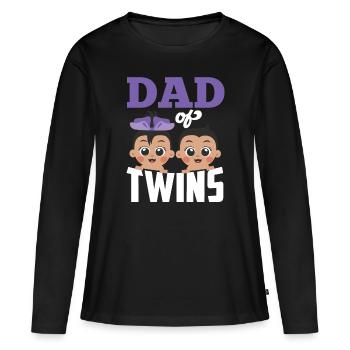 Vater Von Zwillingen Zwilling Humor Zwillinge - Frauen Premium Bio Langarmshirt - Schwarz - Vorne - Julia (174cm)