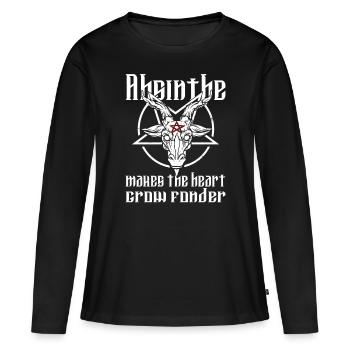 Satan Belzébuth Diable Gothique Pentagramme Mystique - T-shirt manches longues Premium bio Femme - noir - Devant - Julia (174cm)