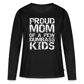 Lustiges Muttertags-Witz-Geschenk Stolze Mutter von ein paar Du - Frauen Premium Bio Langarmshirt - Schwarz - Vorne - Julia (174cm)