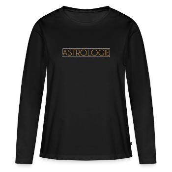 Astrologie Schriftzug - Frauen Premium Bio Langarmshirt - Schwarz - Vorne - Julia (174cm)