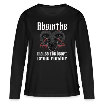 Satan Belzébuth Diable Gothique Pentagramme Mystique - T-shirt manches longues Premium bio Femme - noir - Devant - Julia (174cm)
