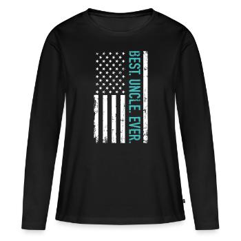 Best Uncle Ever USAi love my uncleawesome uncle - Women's Premium Organic Long Sleeve Shirt - black - Front - Julia (174cm)