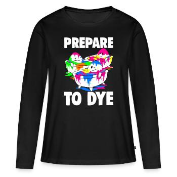 Les hommes de Pâques se préparent à teindre l’équipe de Pâques. - T-shirt manches longues Premium bio Femme - noir - Devant - Julia (174cm)