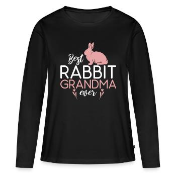 Best Rabbit Grandma Ever Cute Rabbit Lovermatching - Women's Premium Organic Long Sleeve Shirt - black - Front - Julia (174cm)