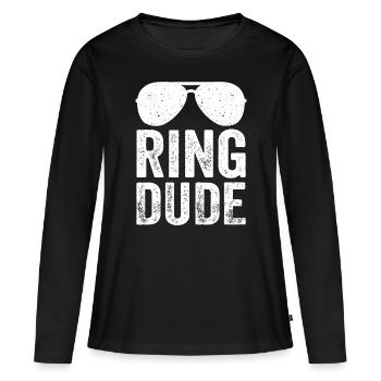 Cute Boy's Ring Dude Bearer Funny Weddingnewcolorc - Women's Premium Organic Long Sleeve Shirt - black - Front - Julia (174cm)