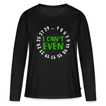 Je ne peux même pas - Drôle de tapis d’étudiant en sciences - T-shirt manches longues Premium bio Femme - noir - Devant - Julia (174cm)
