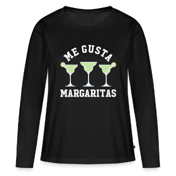 Me Gusta Margaritas - Cinco de Mayo Mai Fünftes Baby - Frauen Premium Bio Langarmshirt - Schwarz - Vorne - Julia (174cm)