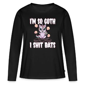 Satan Beelzebub Teufel Gothic Pentagram Mystisch - Frauen Premium Bio Langarmshirt - Schwarz - Vorne - Julia (174cm)