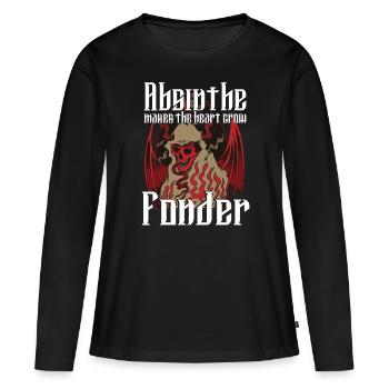 Satan Belzébuth Diable Gothique Pentagramme Mystique - T-shirt manches longues Premium bio Femme - noir - Devant - Julia (174cm)