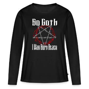 Satan Belzébuth Diable Gothique Pentagramme Mystique - T-shirt manches longues Premium bio Femme - noir - Devant - Julia (174cm)