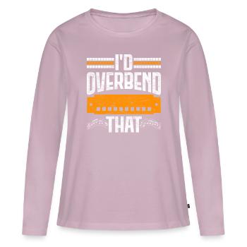 Harmoniciste - T-shirt manches longues Premium bio Femme - rose poudré - Devant - Julia (174cm)