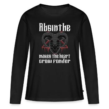 Satan Beelzebub Teufel Gothic Pentagram Mystisch - Frauen Premium Bio Langarmshirt - Schwarz - Vorne - Julia (174cm)