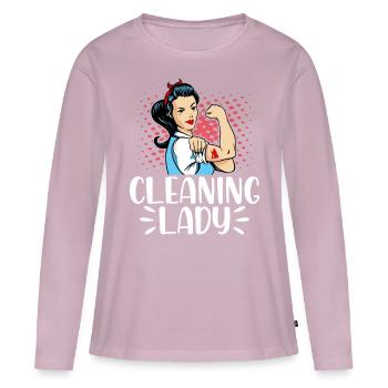 Cleaning Lady - Frauen Premium Bio Langarmshirt - Altrosa - Vorne - Julia (174cm)