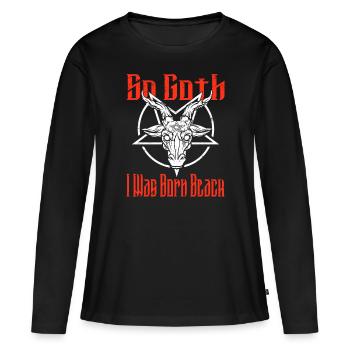 Satan Beelzebub Teufel Gothic Pentagram Mystisch - Frauen Premium Bio Langarmshirt - Schwarz - Vorne - Julia (174cm)