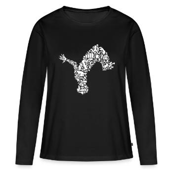 Parkour Freerunner Traceur Kinder Jungen Herren - Frauen Premium Bio Langarmshirt - Schwarz - Vorne - Julia (174cm)