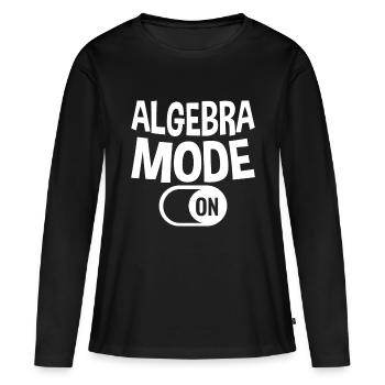 Mode algèbre sur 2 - T-shirt manches longues Premium bio Femme - noir - Devant - Julia (174cm)