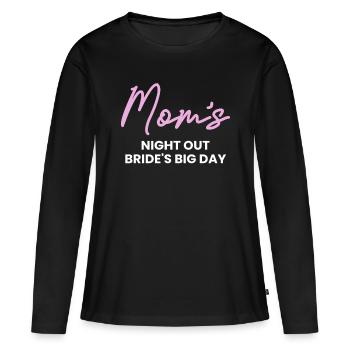 Brides Mom Mother Of The Bride Brautmutter Shirt - Frauen Premium Bio Langarmshirt - Schwarz - Vorne - Julia (174cm)