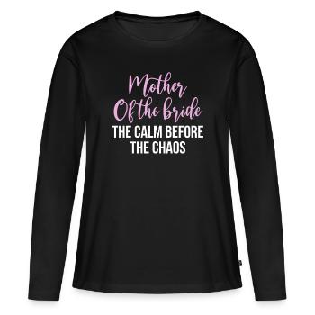 Brides Mom Mother Of The Bride Brautmutter Shirt - Frauen Premium Bio Langarmshirt - Schwarz - Vorne - Julia (174cm)