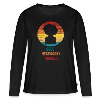 Geraten Sie in gute notwendige Schwierigkeiten John Lewis Racial Ju - Frauen Premium Bio Langarmshirt - Schwarz - Vorne - Julia (174cm)