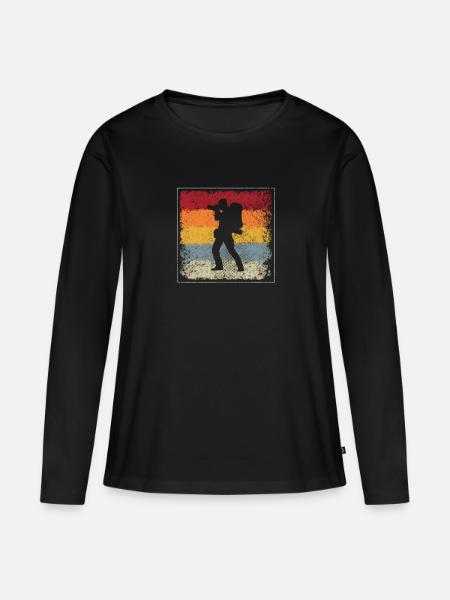 Fotograf Retro - Frauen Premium Bio Langarmshirt - Schwarz