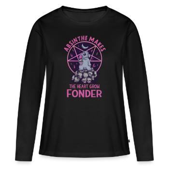 Satan Beelzebub Teufel Gothic Pentagram Mystisch - Frauen Premium Bio Langarmshirt - Schwarz - Vorne - Julia (174cm)