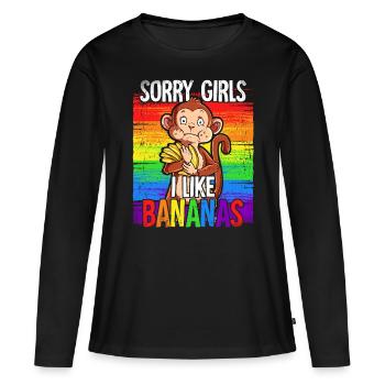 Pride LGBTQ Christopher Street Day Kostüm Pride - Frauen Premium Bio Langarmshirt - Schwarz - Vorne - Julia (174cm)