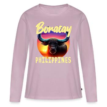 Boracay Philippines - Water Buffalo - Women's Premium Organic Long Sleeve Shirt - dusky pink - Front - Julia (174cm)