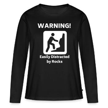 Funny Geology Rock Mineral Collector, Gift Geologi - Women's Premium Organic Long Sleeve Shirt - black - Front - Julia (174cm)