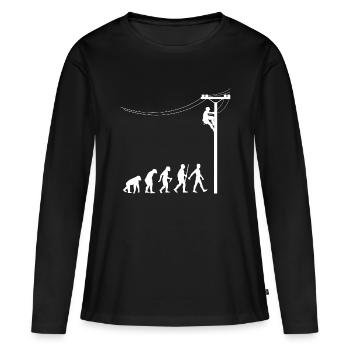 Lustiger Linienrichter, Für Männer, Frauen, Elektriker, Ingenieure - Frauen Premium Bio Langarmshirt - Schwarz - Vorne - Julia (174cm)