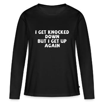 Cinco De Mayo I Get Knocked Down But I Get Up Agai - Women's Premium Organic Long Sleeve Shirt - black - Front - Julia (174cm)