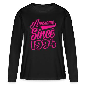 Awesome Since 1994 - Women's Premium Organic Long Sleeve Shirt - black - Front - Julia (174cm)