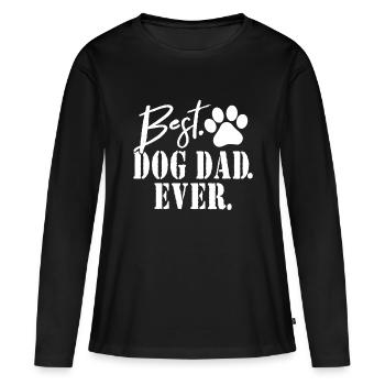Bester Hundevater aller Zeiten Vatertagsgeschenkbester PapaHundevater - Frauen Premium Bio Langarmshirt - Schwarz - Vorne - Julia (174cm)