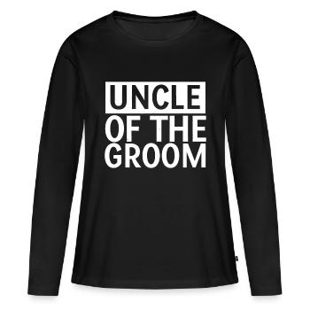 Uncle Of The Groom Gifts For Men - Women's Premium Organic Long Sleeve Shirt - black - Front - Julia (174cm)