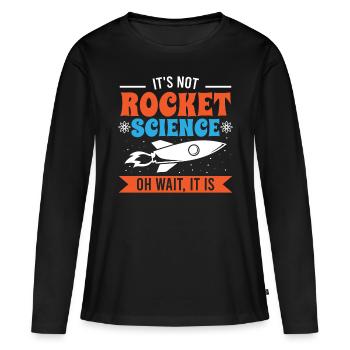 Ingénieur aérospatial Ce n’est pas sorcier - T-shirt manches longues Premium bio Femme - noir - Devant - Julia (174cm)