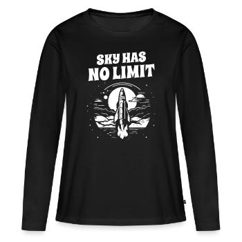 Aerospace Engineer Sky Has No Limit Engineer - Women's Premium Organic Long Sleeve Shirt - black - Front - Julia (174cm)
