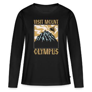 Mythologie grecque Visitez le mont Olympe Grèce antique - T-shirt manches longues Premium bio Femme - noir - Devant - Julia (174cm)