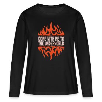 La mythologie grecque vient avec moi dans le grec ancien - T-shirt manches longues Premium bio Femme - noir - Devant - Julia (174cm)