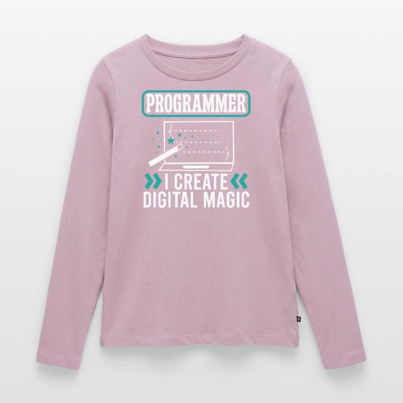 Softwareentwickler Programmer Create Digital Magic Frauen Premium Bio Langarmshirt
