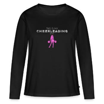 Chemise de cheerleading - T-shirt manches longues Premium bio Femme - noir - Devant - Julia (174cm)