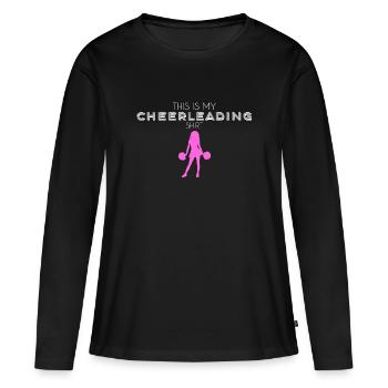 Chemise de cheerleading - T-shirt manches longues Premium bio Femme - noir - Devant - Julia (174cm)