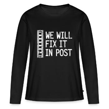 Nous allons le réparer dans Post Video Editor Gift Video Pro - T-shirt manches longues Premium bio Femme - noir - Devant - Julia (174cm)