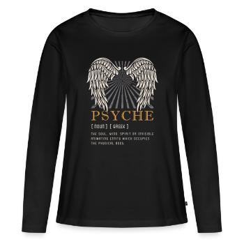 Mythologie grecque Psyché L’âme Anciens dieux - T-shirt manches longues Premium bio Femme - noir - Devant - Julia (174cm)