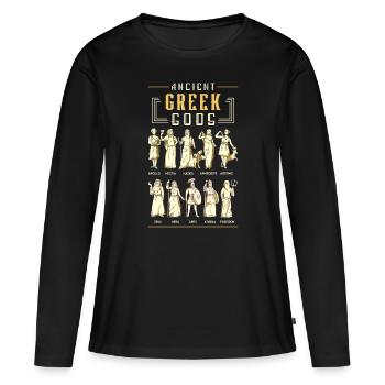 Mythologie grecque Histoire des dieux grecs anciens - T-shirt manches longues Premium bio Femme - noir - Devant - Julia (174cm)
