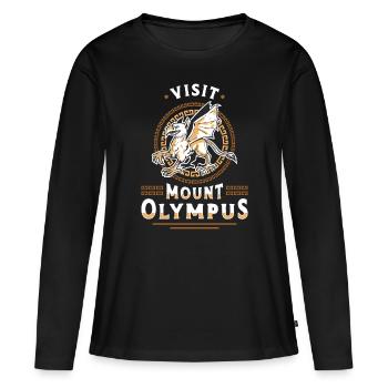 Mythologie grecque Visitez le mythe antique du mont Olympe - T-shirt manches longues Premium bio Femme - noir - Devant - Julia (174cm)
