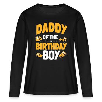 Daddy of the Birthday Boy Construction Worker Bday - Women's Premium Organic Long Sleeve Shirt - black - Front - Julia (174cm)