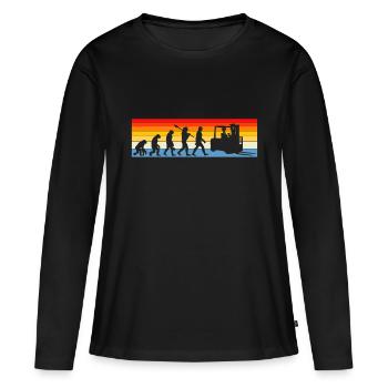 Forklift Evolution Forklift Operator Warehouse Wor - T-shirt manches longues Premium bio Femme - noir - Devant - Julia (174cm)