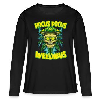 Hocus Pocus Weedibus - 420 Blaze Motif - T-shirt manches longues Premium bio Femme - noir - Devant - Julia (174cm)