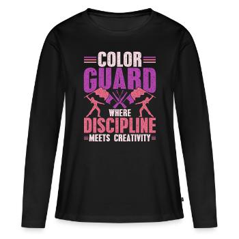 Color Guard Colorguard Color Guardian - T-shirt manches longues Premium bio Femme - noir - Devant - Julia (174cm)